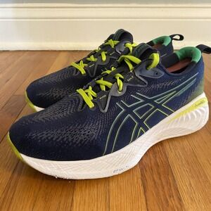 ASICS GlideRide 3 Running Shoes Mens Size 9.5 Navy Green Rocker FF BLAST+
